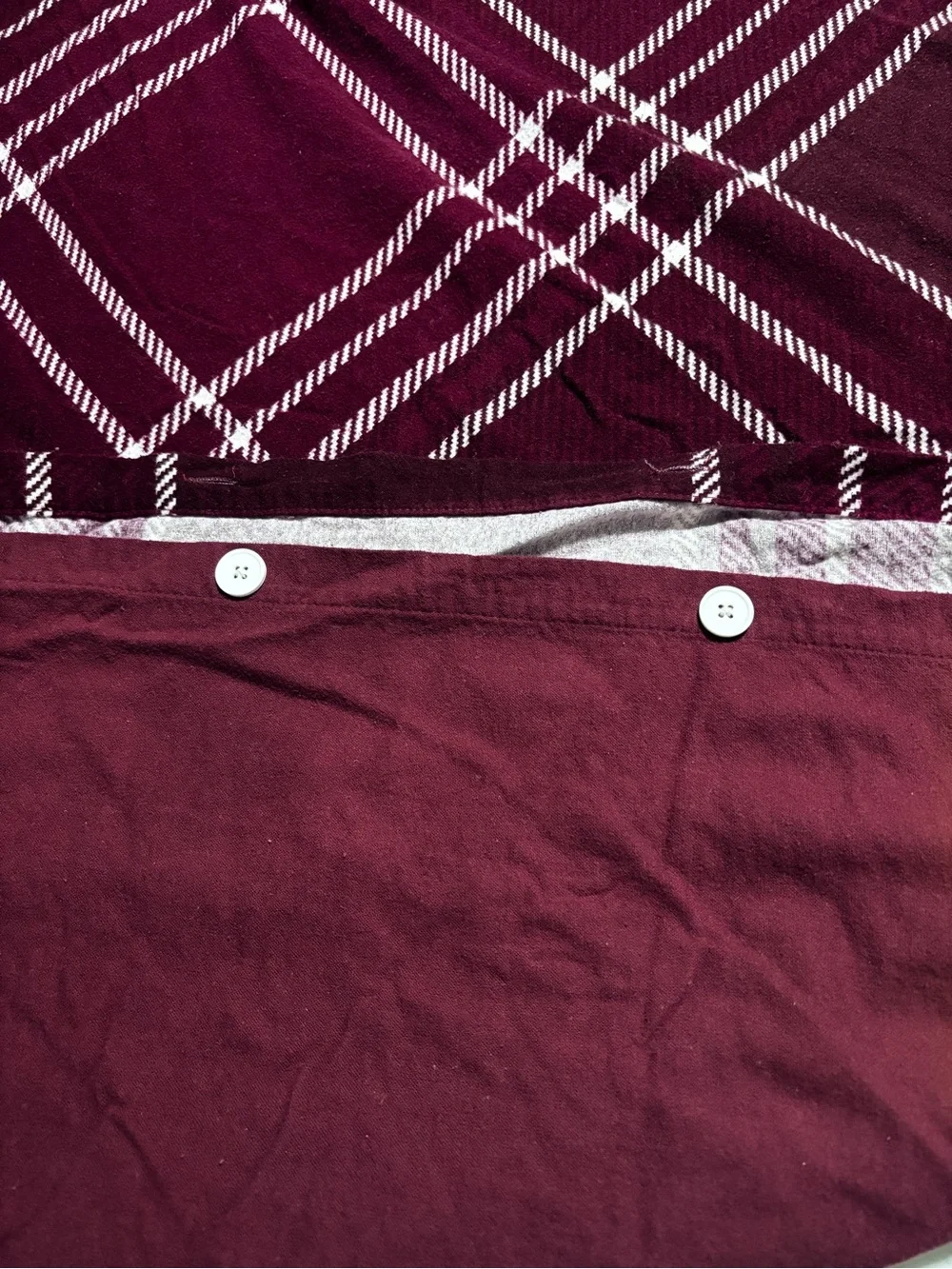 Full/Queen Gap Home Burgundy Duvet Cover Set